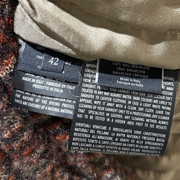 Gucci Beige Cropped Leather Jacket With Fur Collar Leather/Shearling - Picture 3 of 4